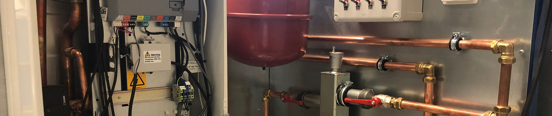 Warmtepomp met leidingen