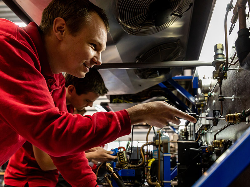 Leerling aan het doormeten